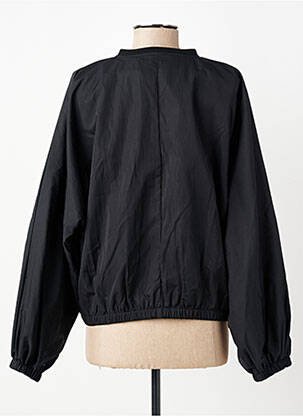Blouson effet matière satinée noir YAYA femme