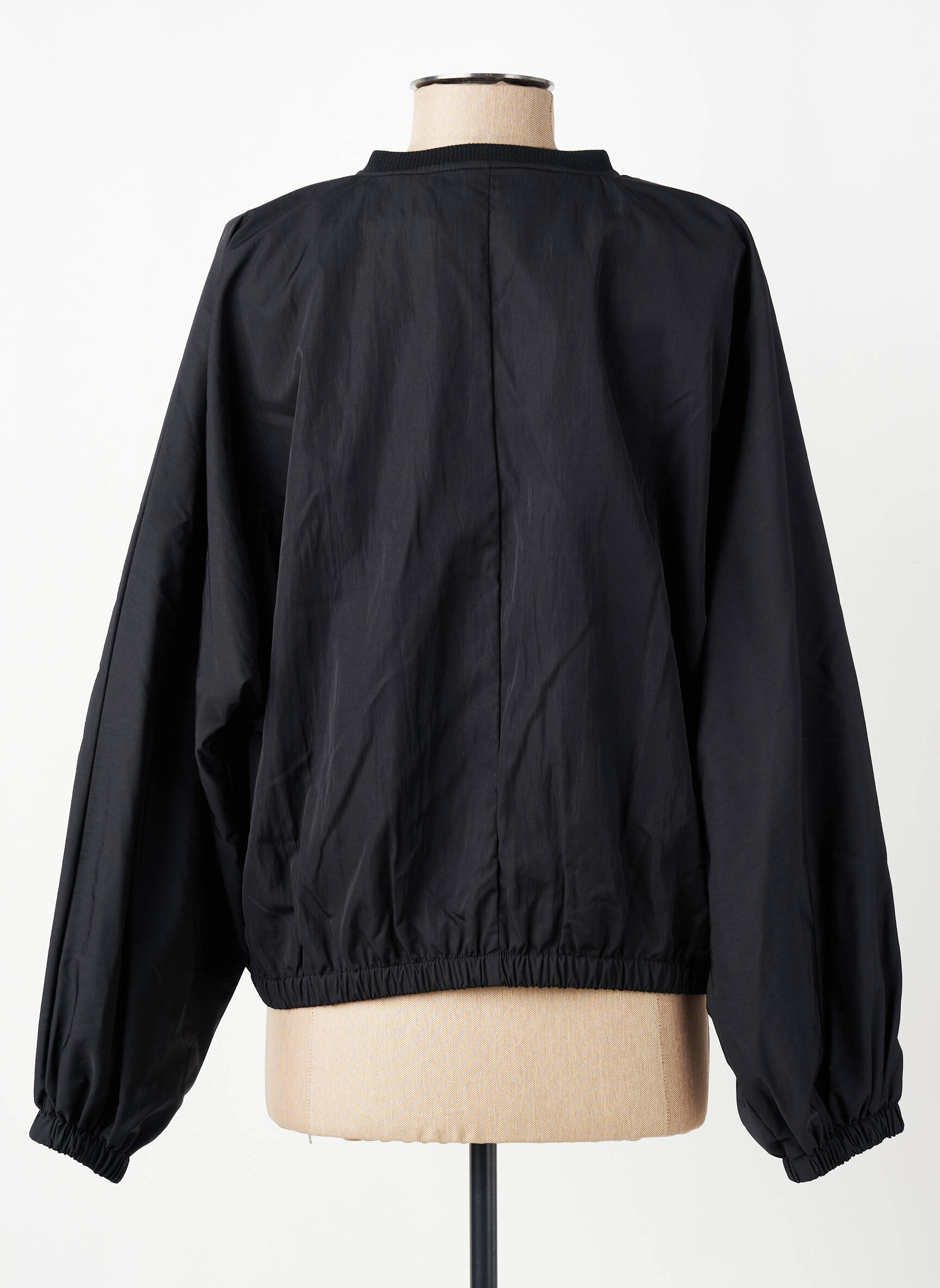 Blouson effet matière satinée noir YAYA femme