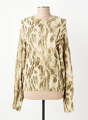 Pull resserrée sur le bas manches longues beige YAYA femme