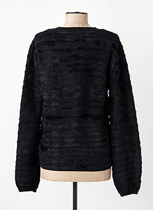 Pull coupe droite manches longues noir YAYA femme