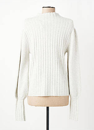 Pull coupe droite manches longues blanc YAYA femme
