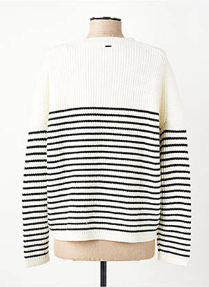 Pull coupe droite manches longues blanc IKKS femme