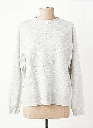 Pull coupe droite manches longues gris IKKS femme