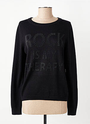 Pull coupe droite manches longues noir IKKS femme
