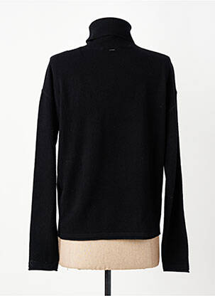 Pull col roulé coupe droite manches longues noir IKKS femme