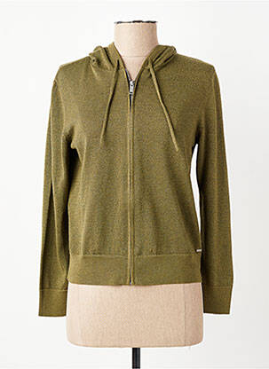 Veste casual fermeture zippée sur le devant vert IKKS femme