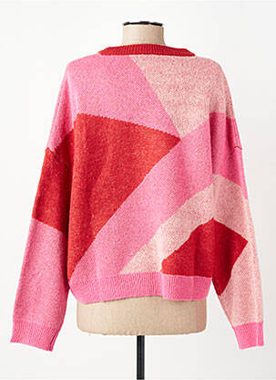Pull stretch manches longues rouge I.CODE (By IKKS) femme