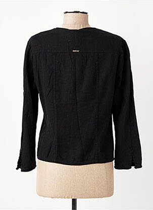 Veste casual col rond noir MALOKA femme