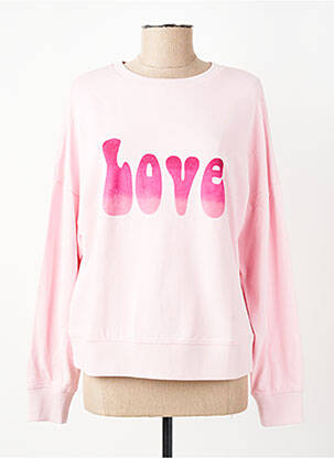 Sweat-shirt stretch manches longues rose FIVE femme