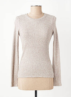 Top manches longues manches longues beige I.CODE (By IKKS) femme