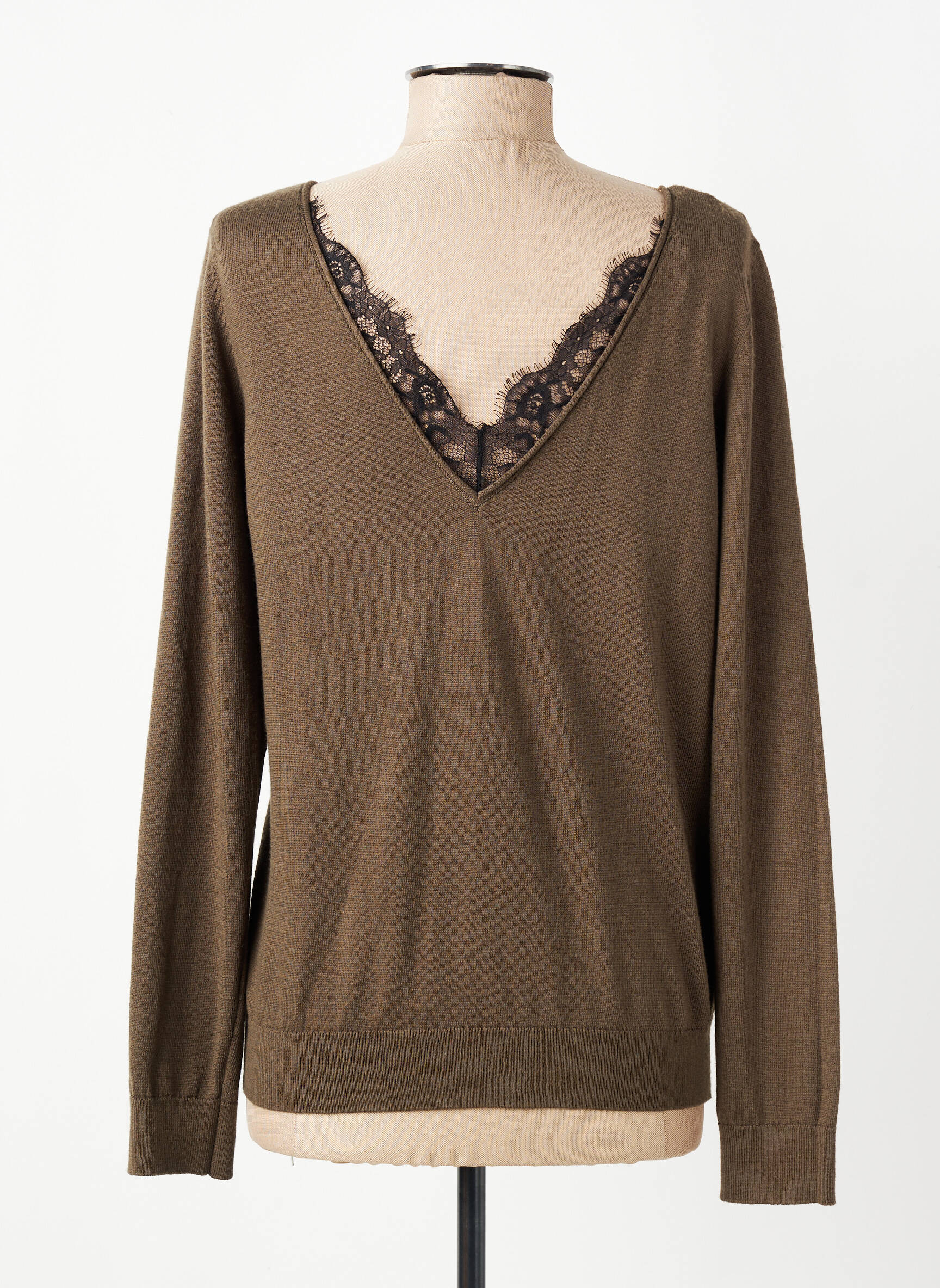 Top manches longues manches longues vert IKKS femme