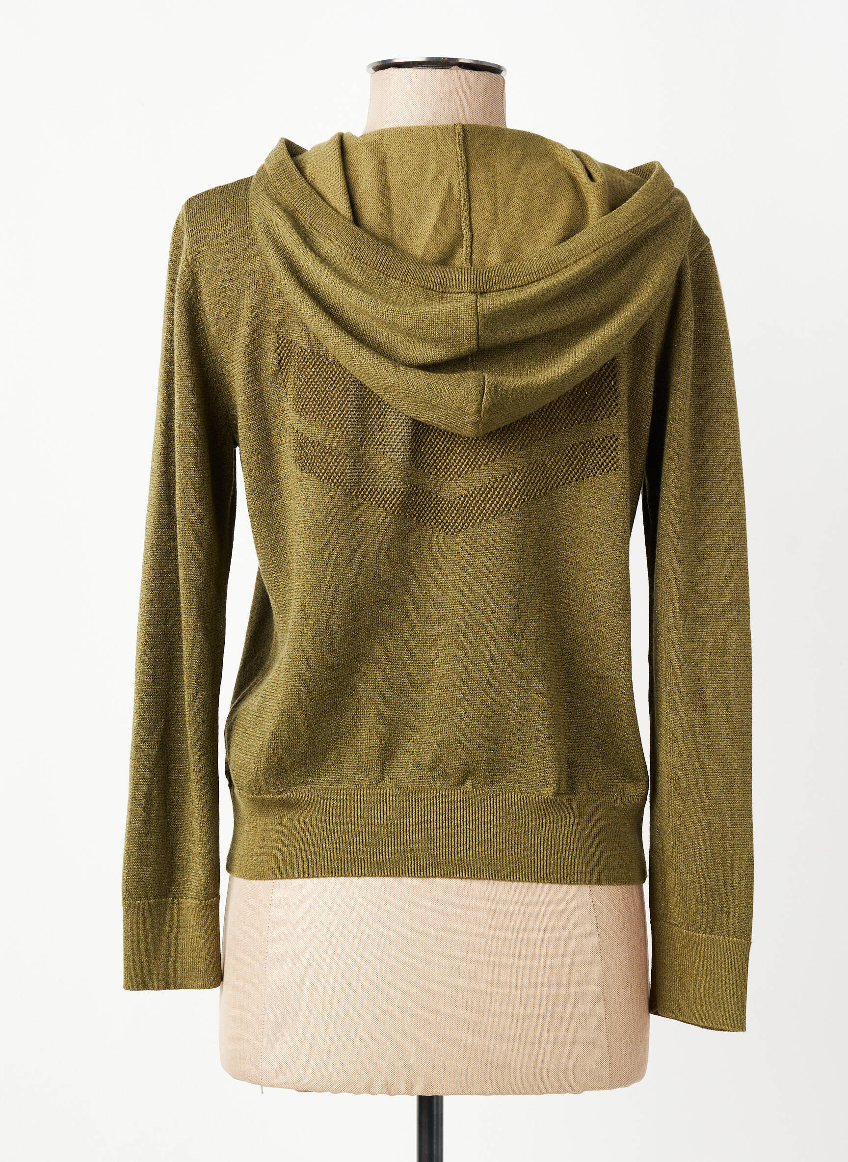 Veste casual fermeture zippée sur le devant vert IKKS femme
