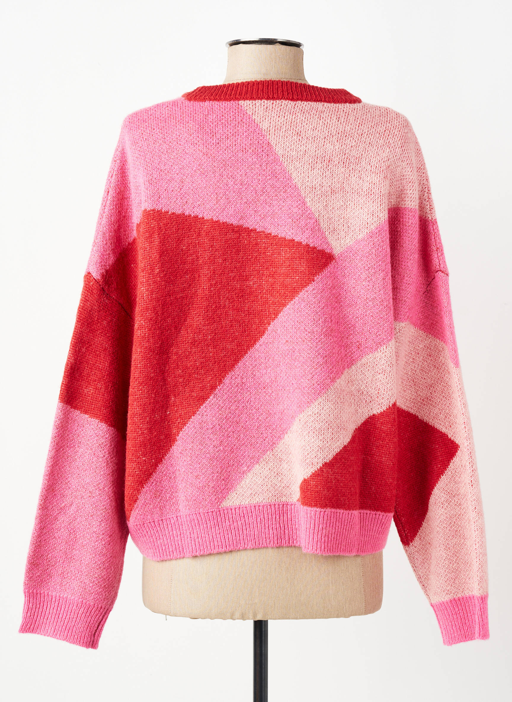Pull stretch manches longues rouge I.CODE (By IKKS) femme