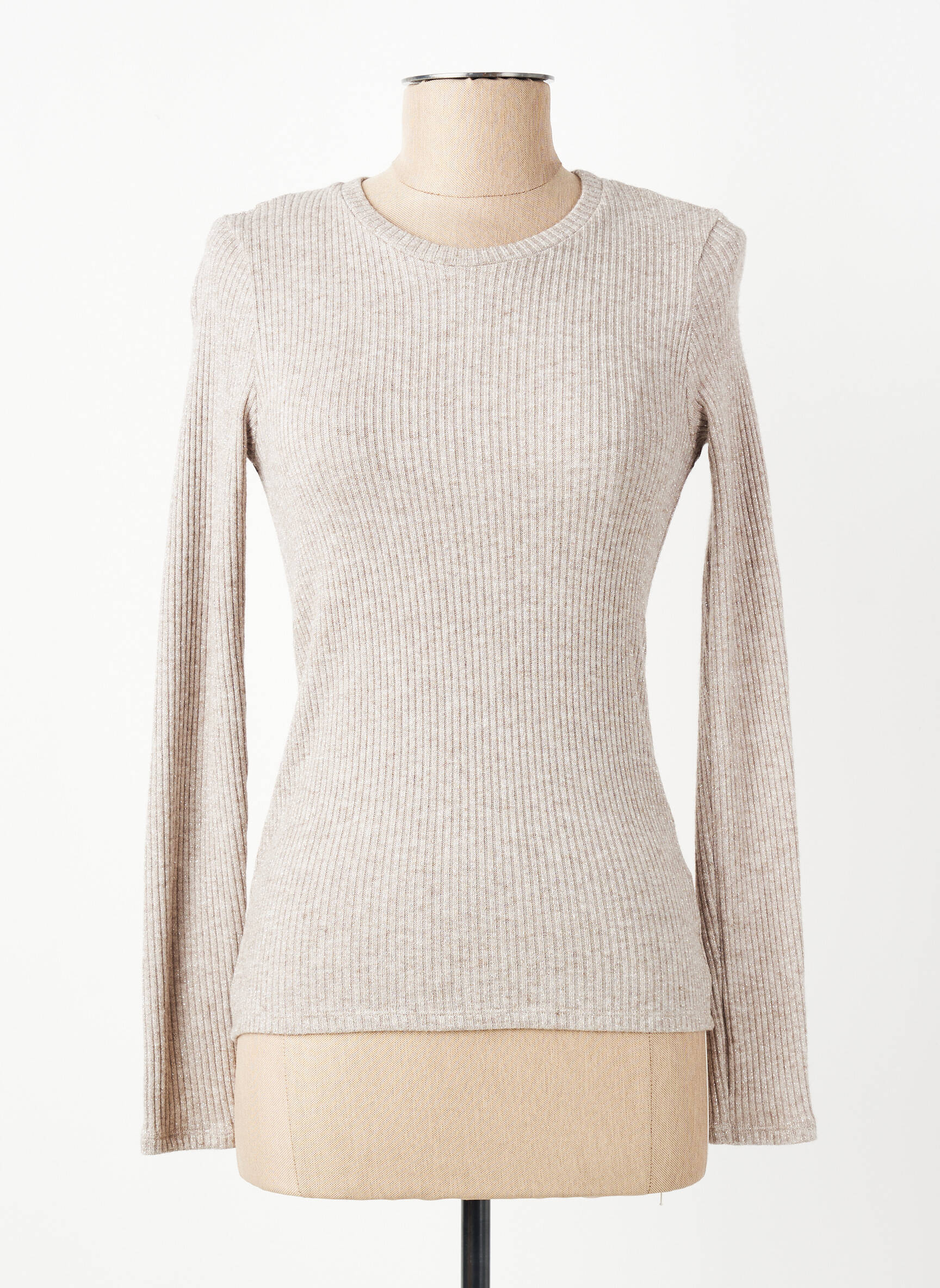 Top manches longues manches longues beige I.CODE (By IKKS) femme