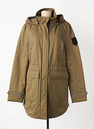 Parka manches longues a capuche vert IKKS femme