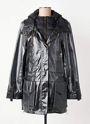 Imperméable poches a capuche gris ONE STEP femme