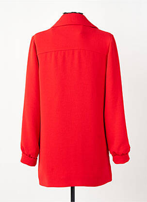 Manteau long coupe cintrée sans capuche rouge I.CODE (By IKKS) femme