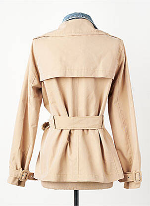 Trench tissage popeline sans capuche beige IKKS femme
