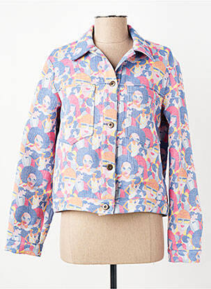 Veste casual poignets boutonnés avec fente bleu I.CODE (By IKKS) femme