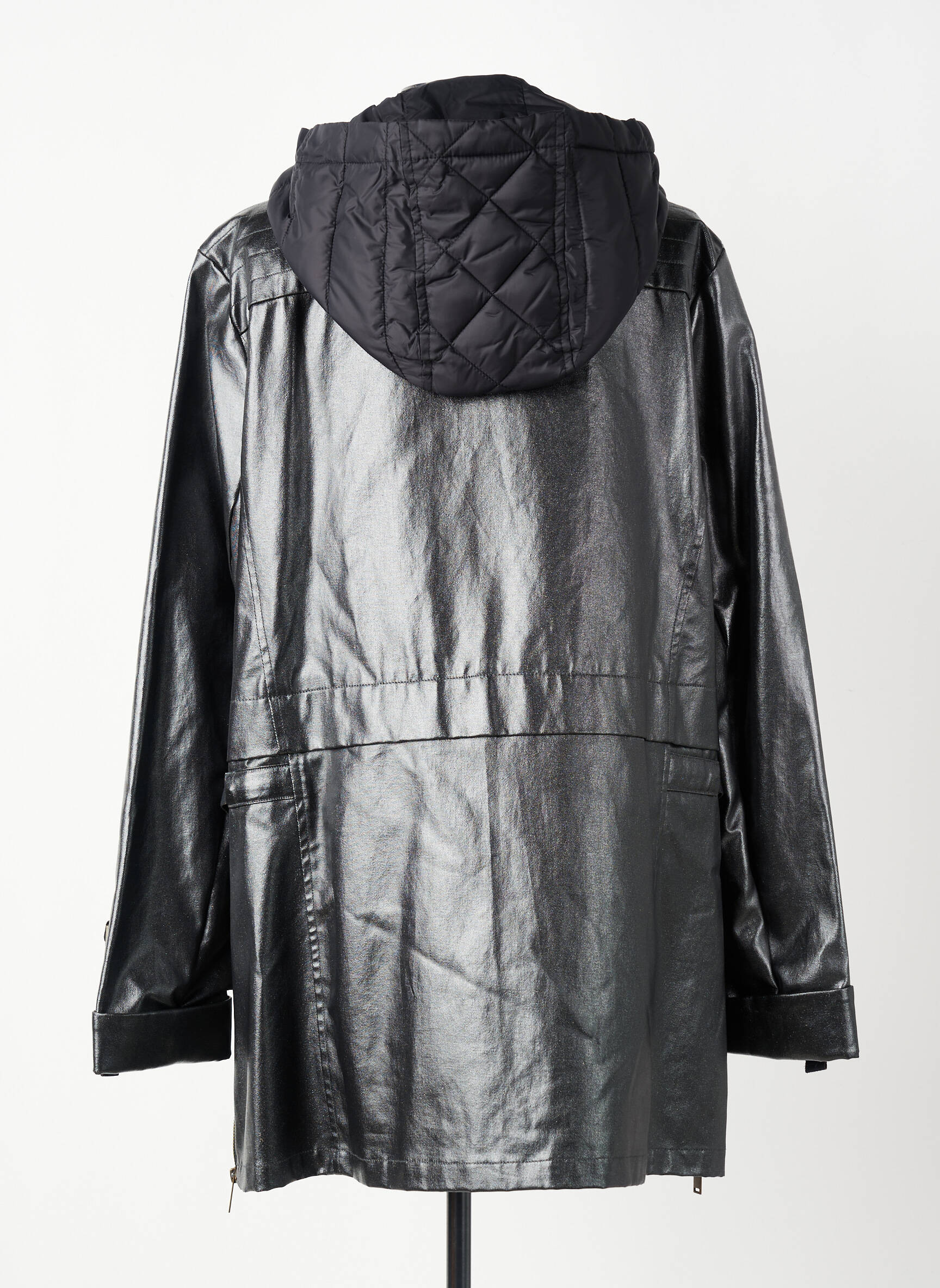 Imperméable poches a capuche gris ONE STEP femme