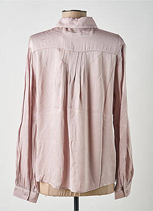 Chemisier tissage popeline manches longues rose YAYA femme