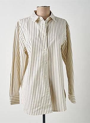 Chemisier coupe cintrée manches longues blanc YAYA femme