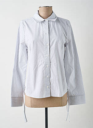 Chemisier coupe cintrée manches longues blanc YAYA femme