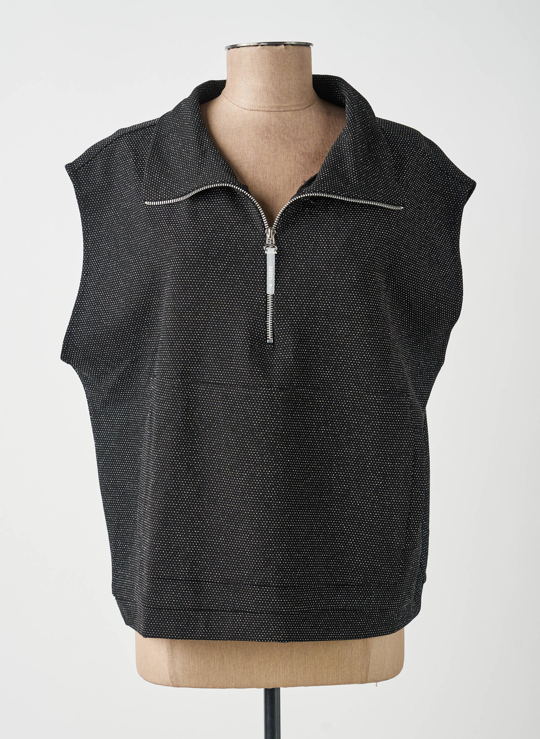Top stretch sans manche noir I.CODE (By IKKS) femme