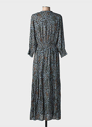 Robe longue manches longues manches longues bleu IKKS femme