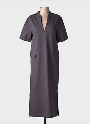 Robe longue manches courtes manches courtes bleu YAYA femme