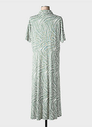 Robe longue imprimé fantaisie manches courtes vert WHITE STUFF femme
