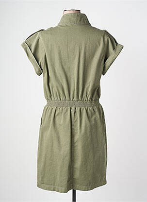 Robe mi-longue manches courtes manches courtes vert IKKS femme