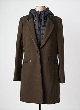 Manteau long a capuche a capuche marron ONE SIZE MORE... femme