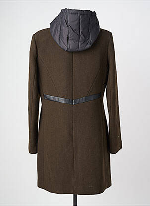 Manteau long a capuche a capuche marron ONE SIZE MORE... femme