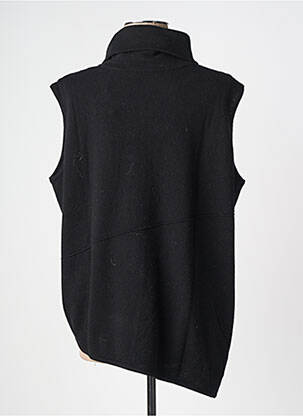 Pull tunique stretch sans manche noir YAYA femme