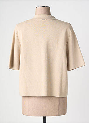 Gilet manches courtes coupe cintrée beige IKKS femme