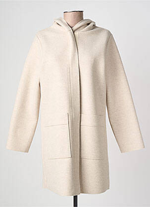 Manteau long coupe cintrée sans capuche gris YAYA femme