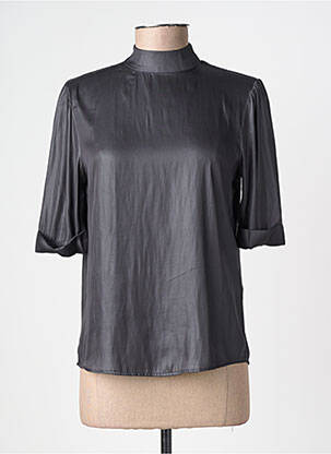 Blouse coupe fluide manches courtes gris YAYA femme