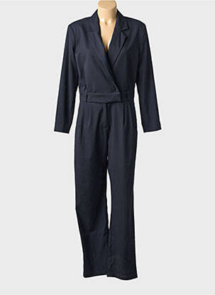 Combi-pantalon fermeture boutonnée sur le devant manches longues bleu YAYA femme