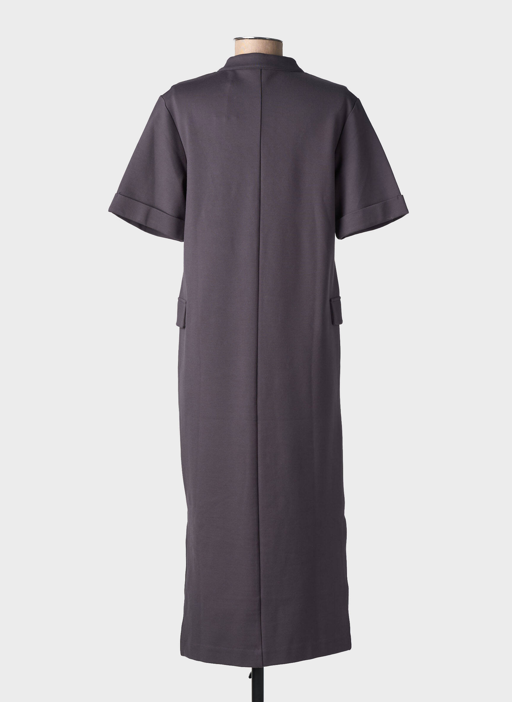Robe longue manches courtes manches courtes bleu YAYA femme