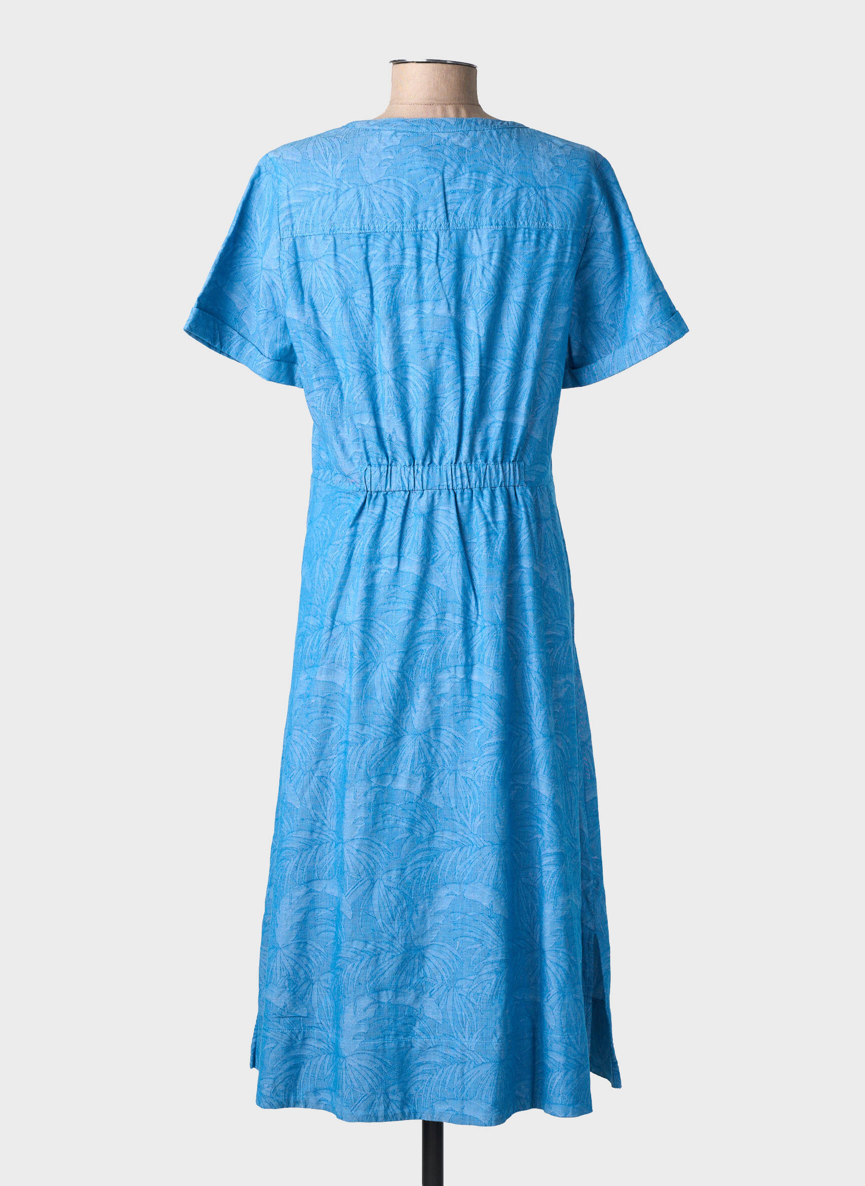Robe mi-longue manches courtes manches courtes bleu WHITE STUFF femme