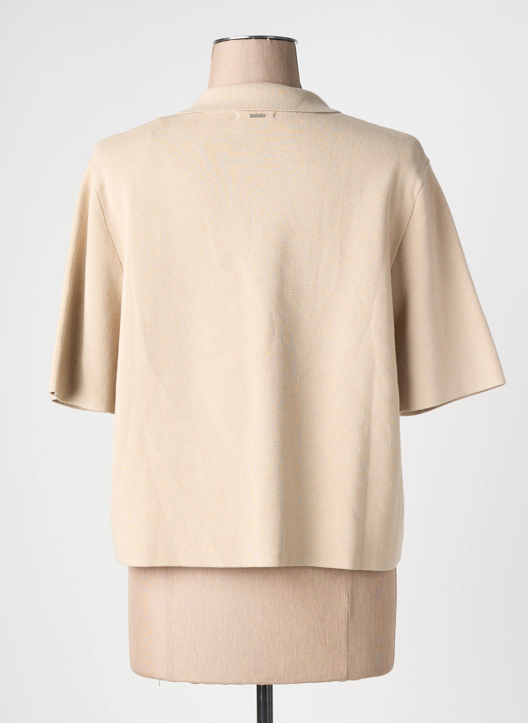Gilet manches courtes coupe cintrée beige IKKS femme