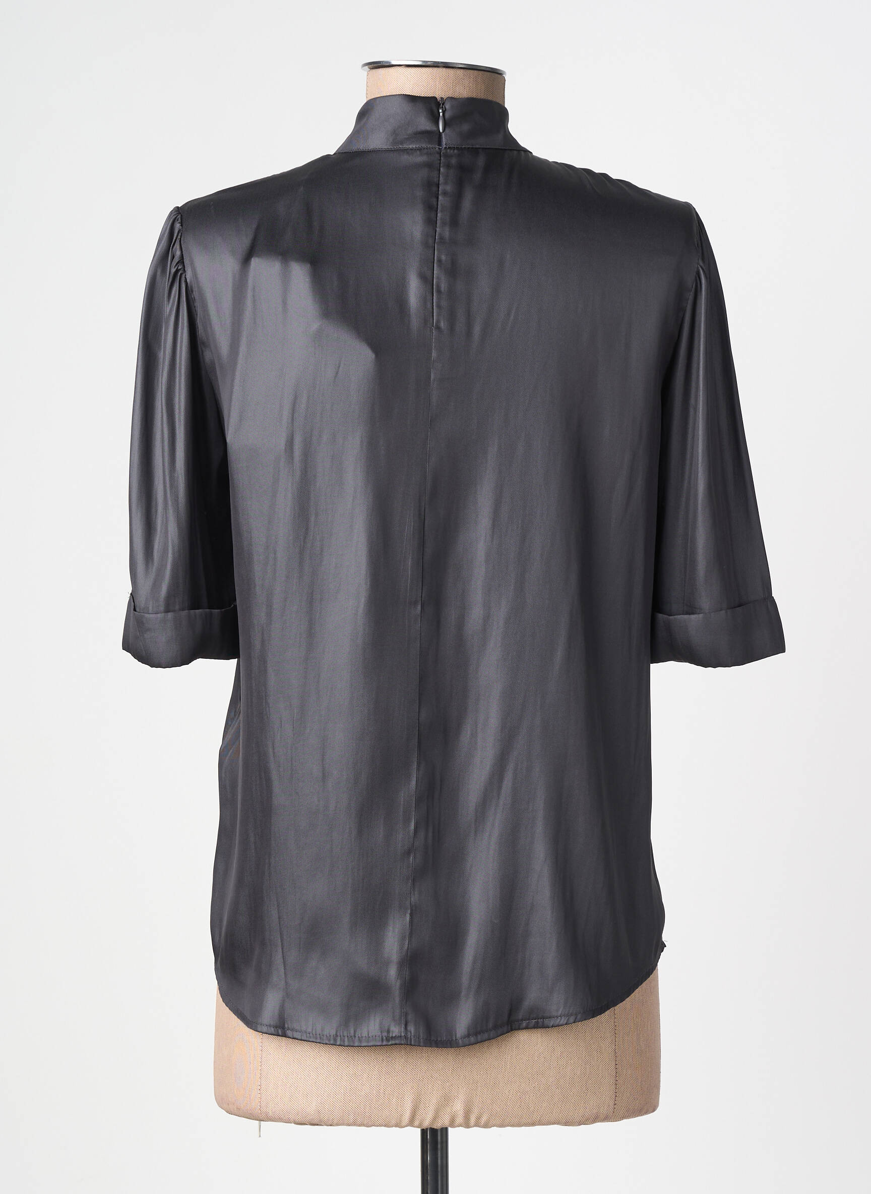 Blouse coupe fluide manches courtes gris YAYA femme