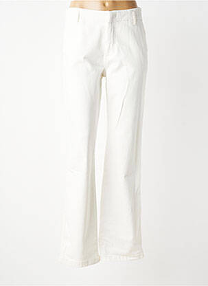 Jean coupe flare stretch taille haute blanc YAYA femme