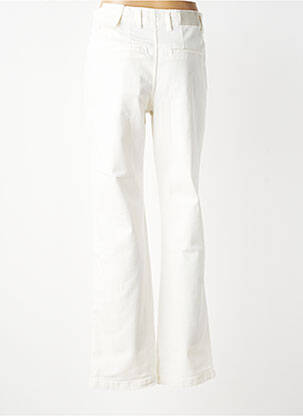 Jean coupe flare stretch taille haute blanc YAYA femme