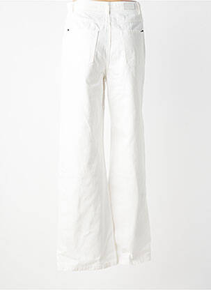 Jeans coupe large tissage brut taille haute blanc IKKS femme