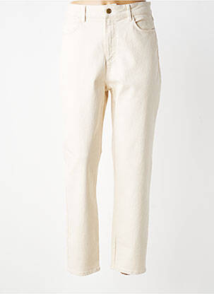 Jeans boyfriend taille haute taille haute beige I.CODE (By IKKS) femme