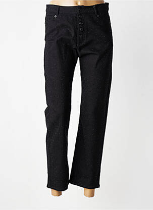 Jeans coupe slim taille haute taille haute noir IKKS femme