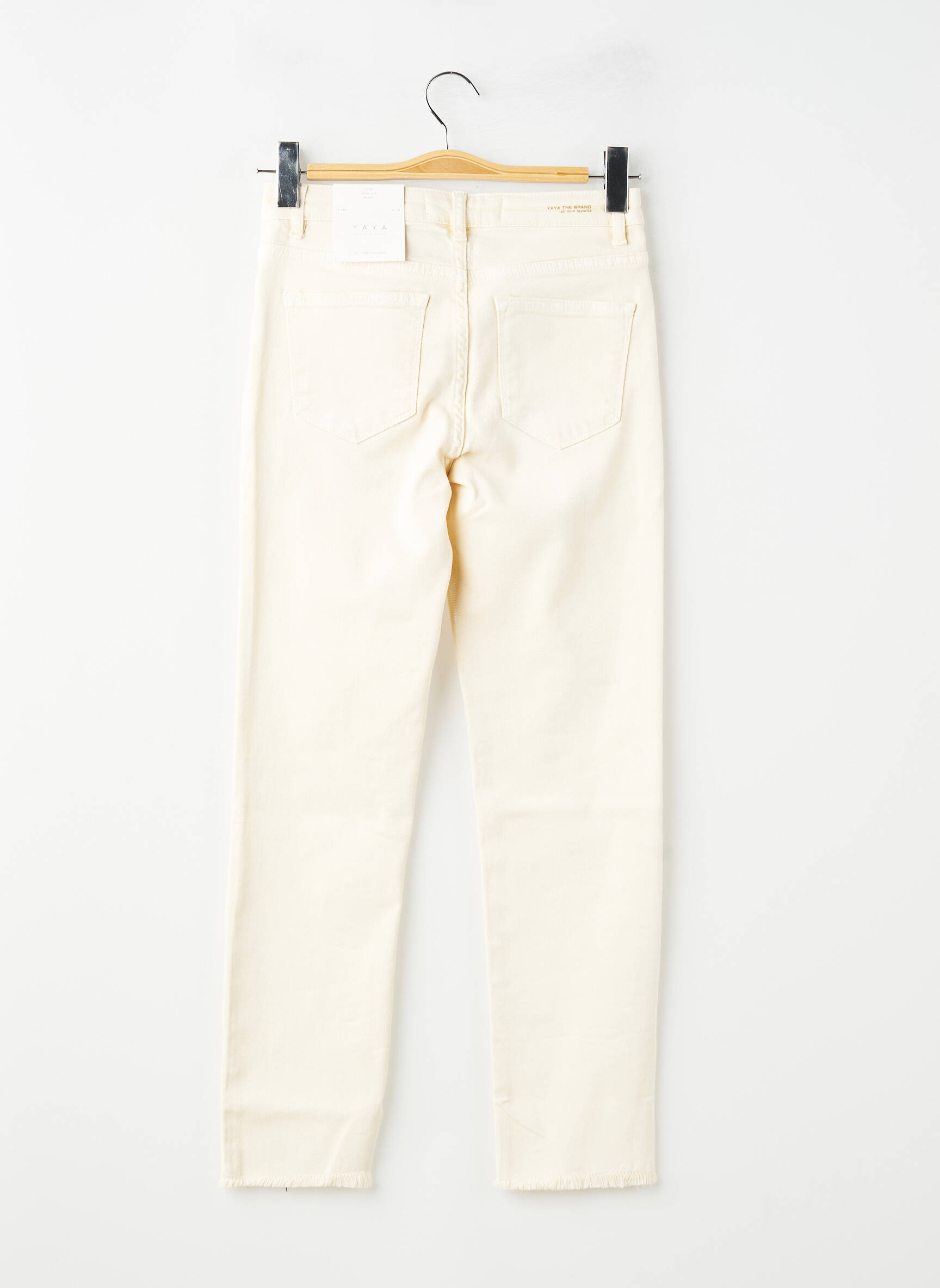 Jeans coupe slim stretch taille normale jaune YAYA femme