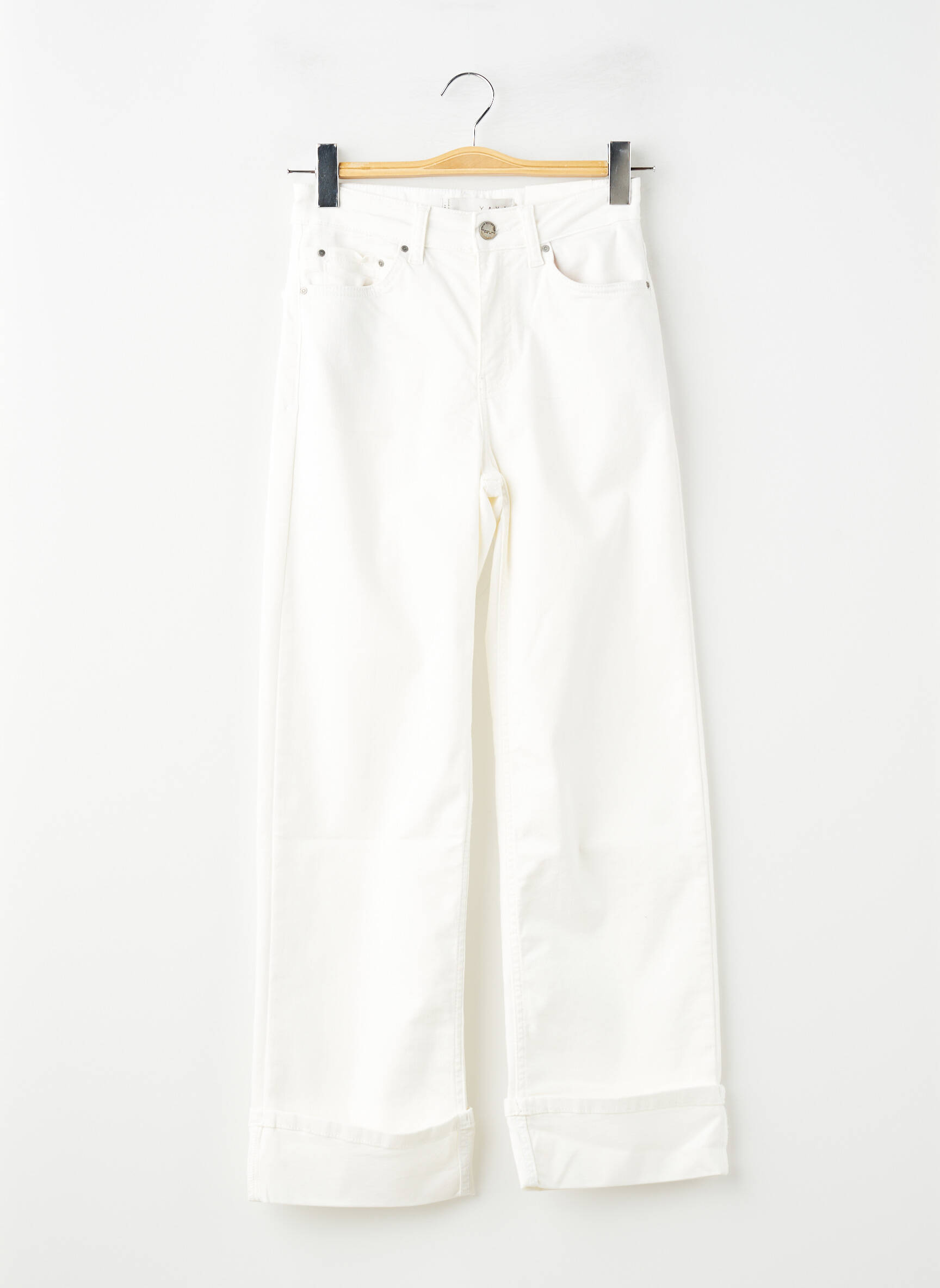 Jean coupe flare stretch taille normale blanc YAYA femme
